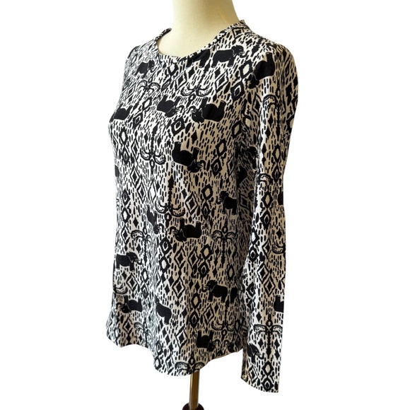 IBKUL TOP ATHLETIC PULL ON ELEPHANT PRINT GOLF OUTDOORS UPF NYLON LONG SLEEVE S - Picture 3 of 11